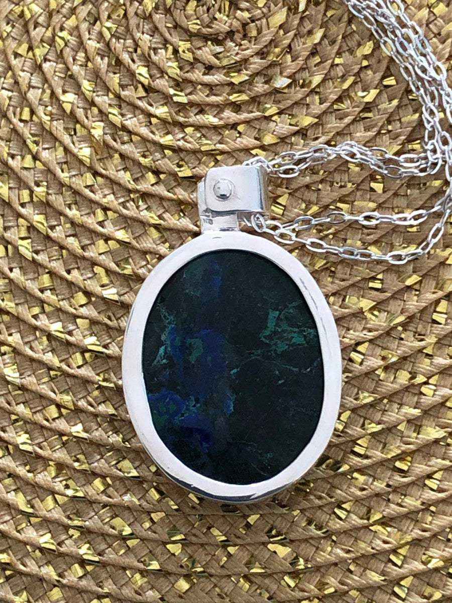 Copy of Azurite Malachite Silver pendant