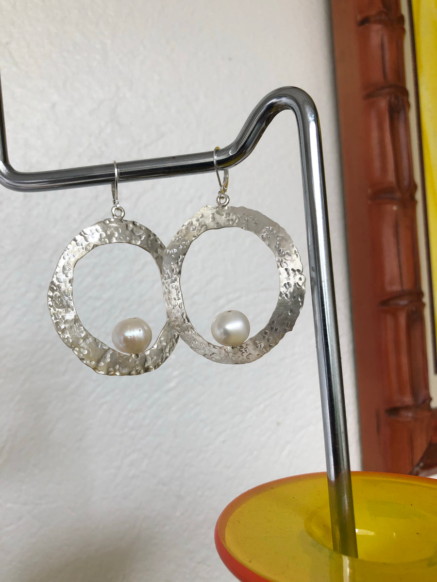 Silver /Pearl Earrings