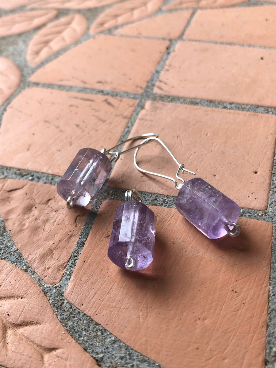 Amethyst Earrings /Pendant