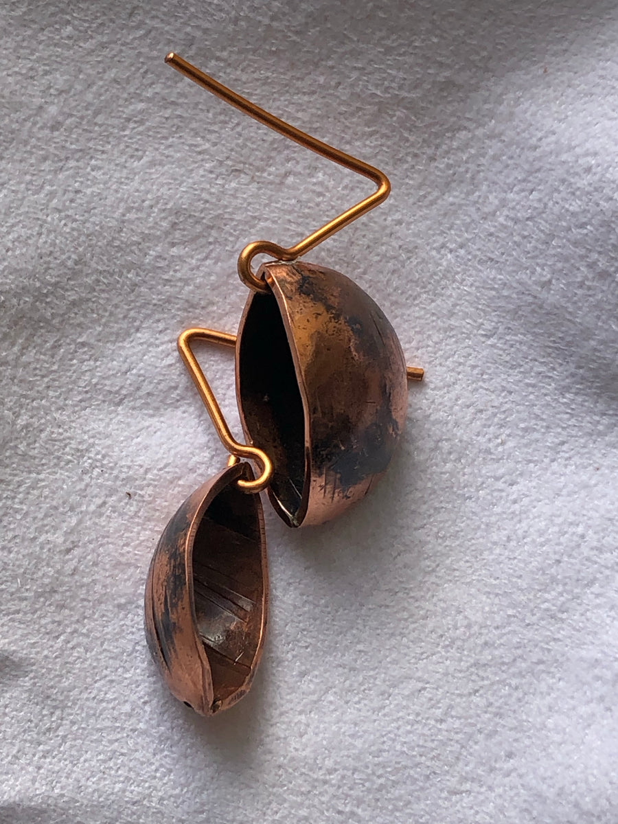 Copper Earrings Patina